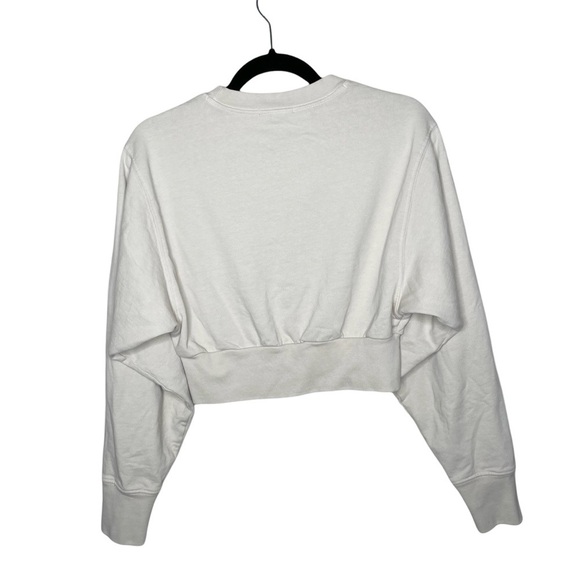 Talentless Dolman Crop Crewneck Pullover Sweatshirt Beige - Picture 5 of 14